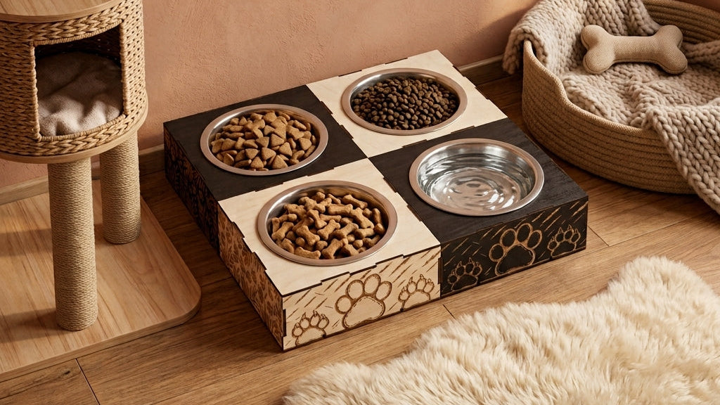 Support de gamelle modulable pour chat et petit chien | Atelier JØRA